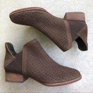 Vince Camuto lasercut perforated ankle boots 5.5